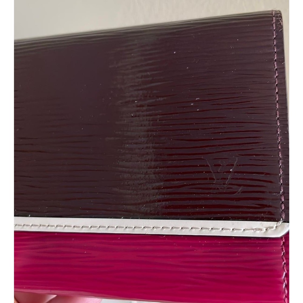 RARE Louis Vuitton EPI Electric TriColor Porte Feuille Flore Leather Wallet EUC - Picture 2 of 16